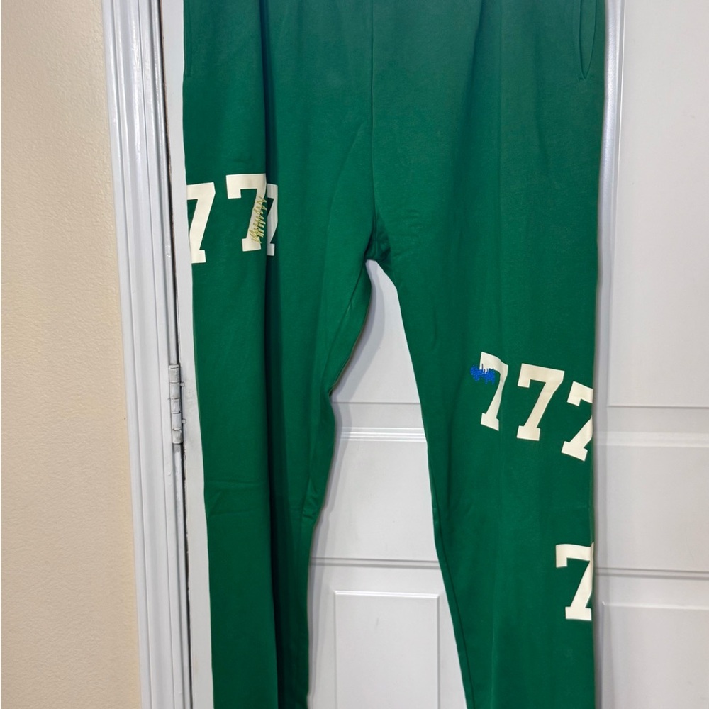 NWT The MAYFAIR GROUP Green embroidered and graphic sweatpants size XXL - Picture 4 of 11